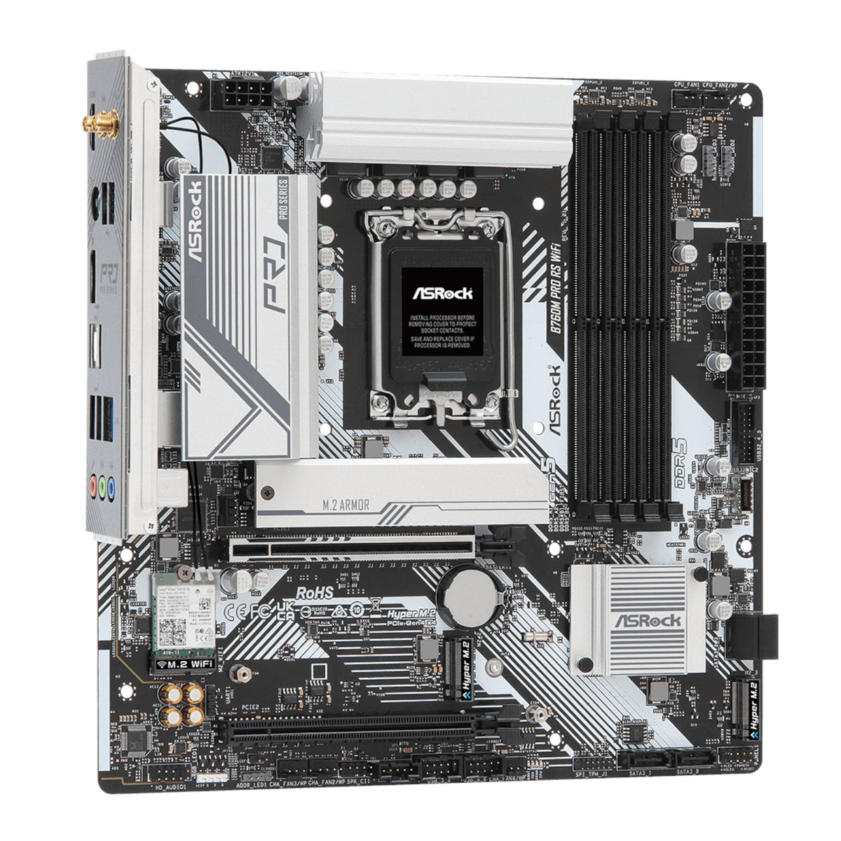 ASRock B760M Pro RS WiFi Intel LGA 1700 MATX Gaming Motherboard