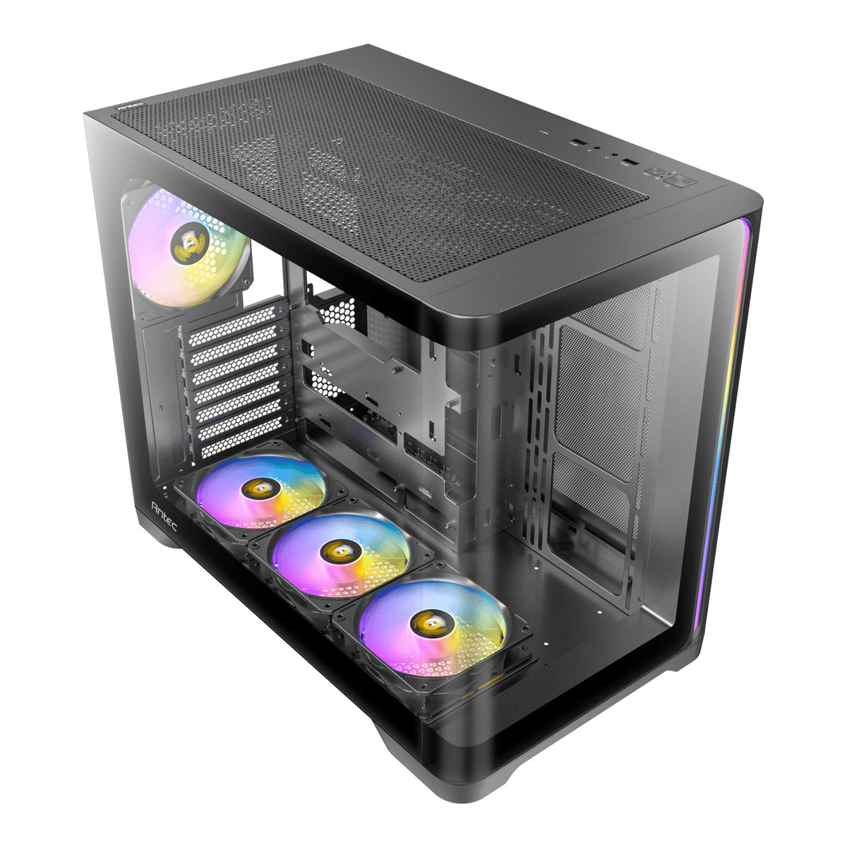 Antec C5 CURVED ARGB ATX | Micro-ATX | ITX ARGB Dual Chamber Mid-Tower Gaming Chassis - Black