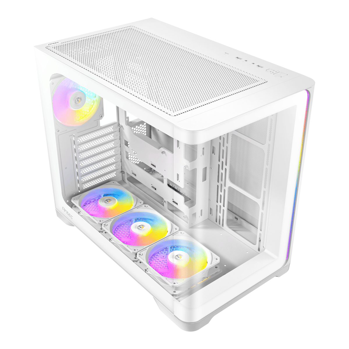 Antec C5 CURVED ARGB ATX | Micro-ATX | ITX ARGB Dual Chamber Mid-Tower Gaming Chassis - White