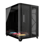 Corsair AIR 5400 LX-R RGB iCUE LINK Triple Chamber Mid-Tower PC Case - Black