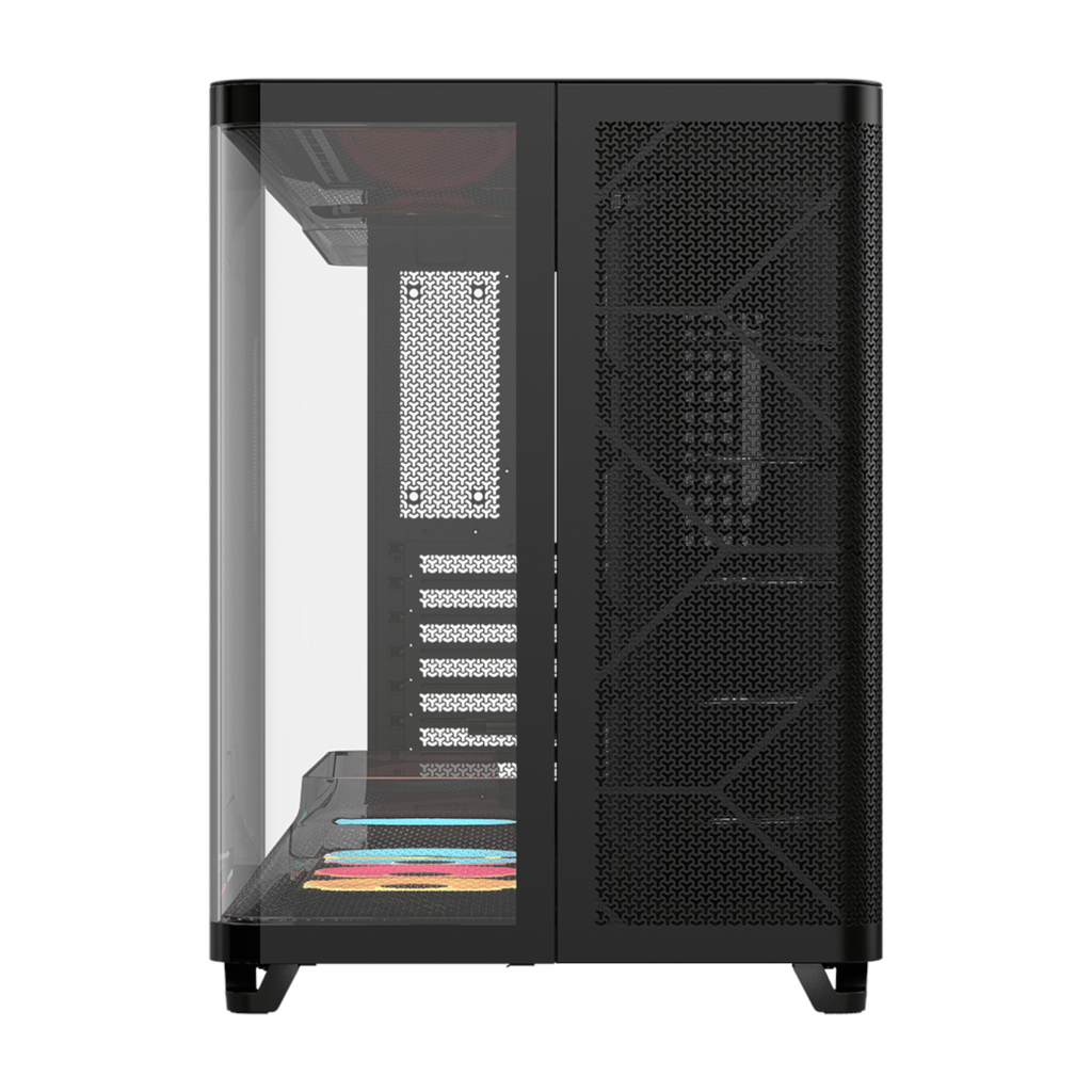 Corsair AIR 5400 LX-R RGB iCUE LINK Triple Chamber Mid-Tower PC Case - Black