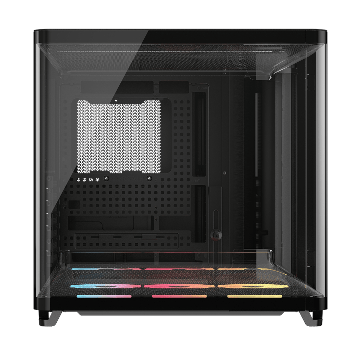 Corsair AIR 5400 LX-R RGB iCUE LINK Triple Chamber Mid-Tower PC Case - Black