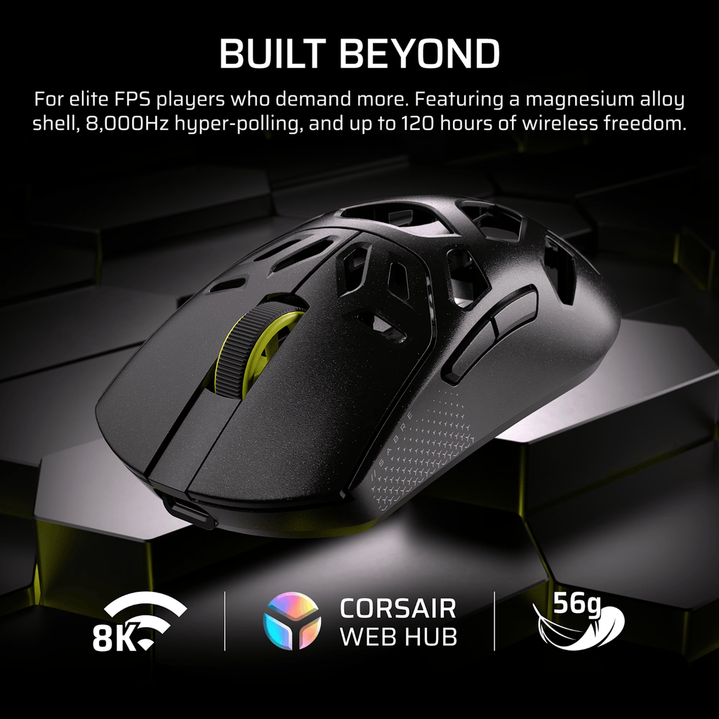 Corsair SABRE v2 PRO WIRELESS MAGNESIUM ALLOY 33000 DPI Gaming Mouse – Black