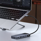 UGREEN 6-in-1 Type-C Hub with 4K HDMI, 100W PD and 10Gbps USB Ports – Grey