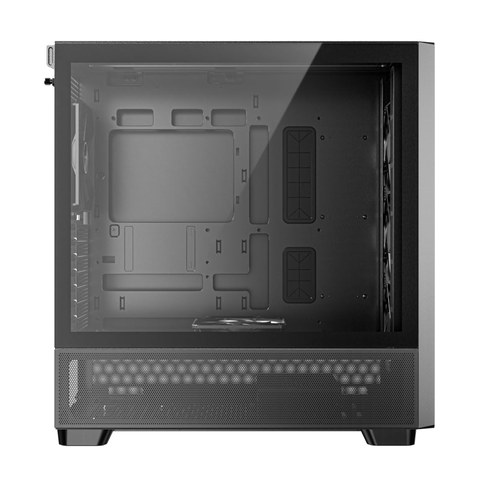 Antec FLUX ATX WOOD Mid Tower Gaming Chassis – Black