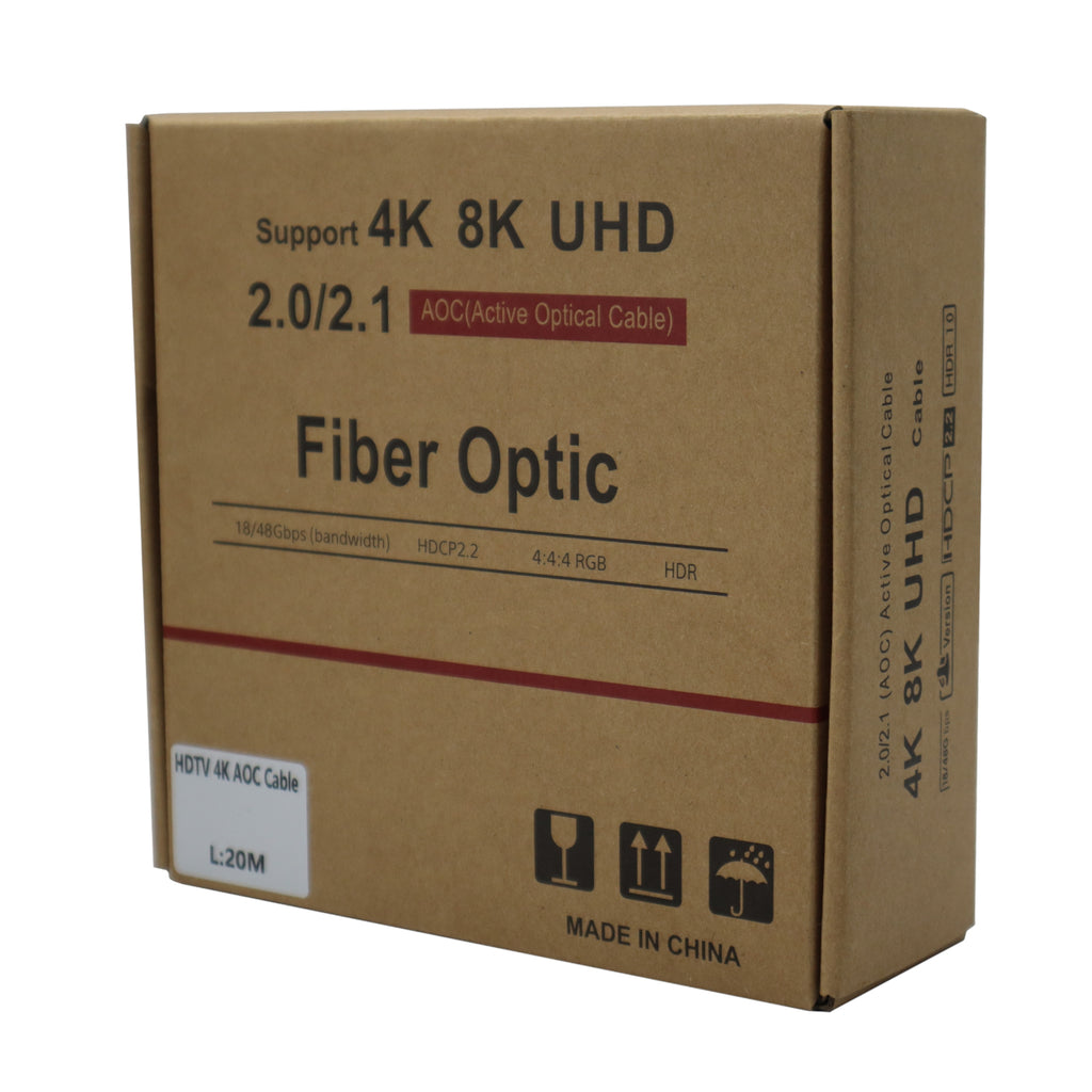GIZZU 4K Active fibre Optic HDMI Cable 20m