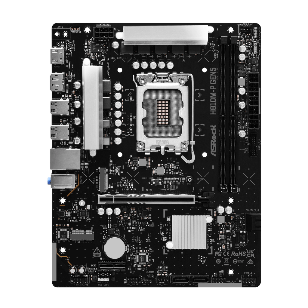ASROCK H810M-P Gen 5 Intel LGA 1851 M-ATX Motherboard