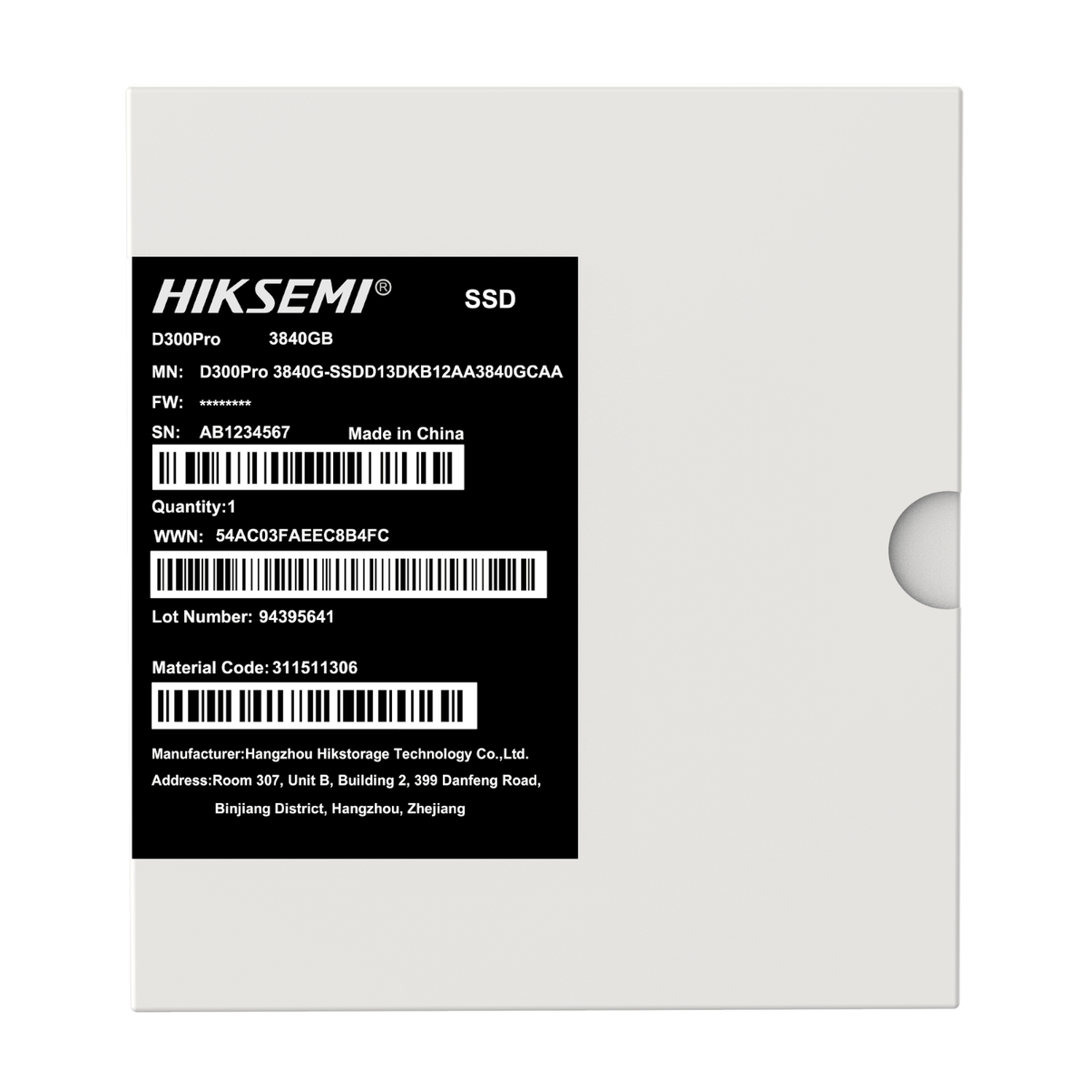 Hiksemi D300 PRO Tantalum Capacitor 3840GB SATA III Enterprise SSD