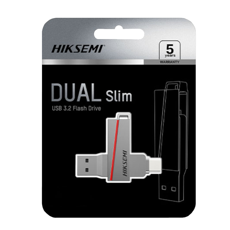 HIKSEMI Dual Slim 128GB USB3.2 Flash Drive