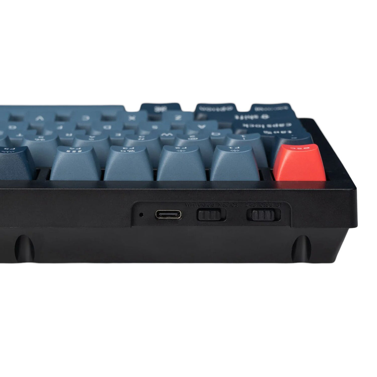 Keychron V1 Max QMK/VIA Wireless Custom Mechanical Keyboard | RED Switches - Black