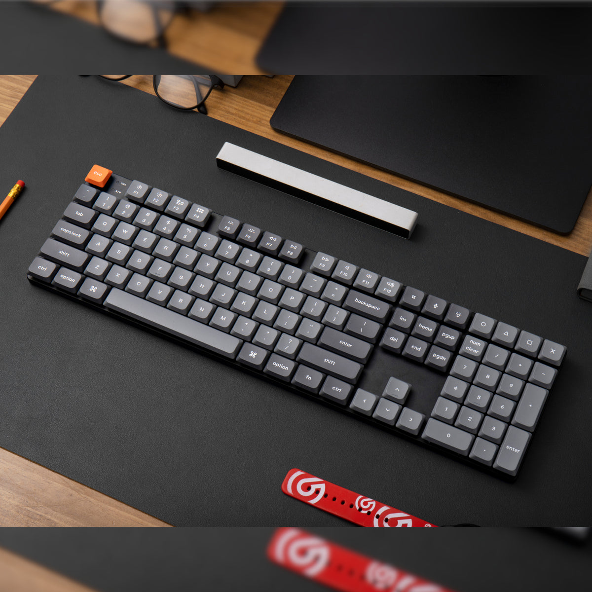 Keychron K5 Max QMK/VIA Full-sized Wireless Custom Mechanical Keyboard | RED Switches