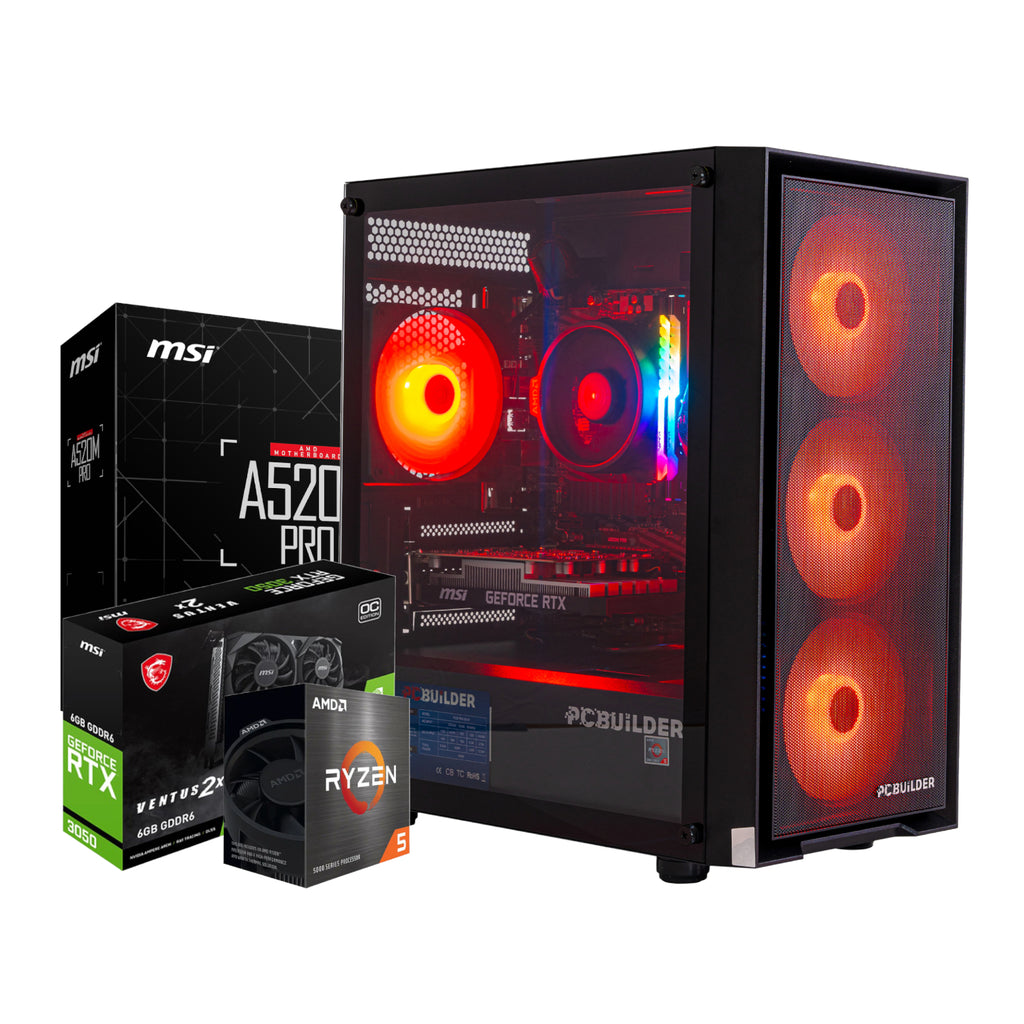 PCBuilder Ryzen 5 5500 SCOUT Windows 11 Gaming PC