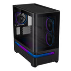 Asus Prime AP202 ARGB Curved Tempered Glass Micro-ATX Chassis – Black