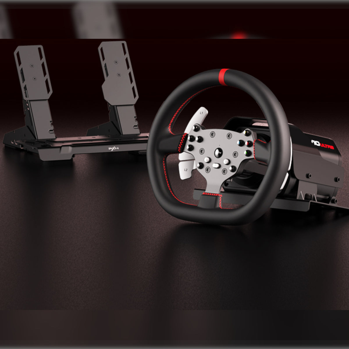PXN V10 Ultra 270/900° 3.2nm Direct Drive USB Steering Wheel with Hall Effect Dual Pedals