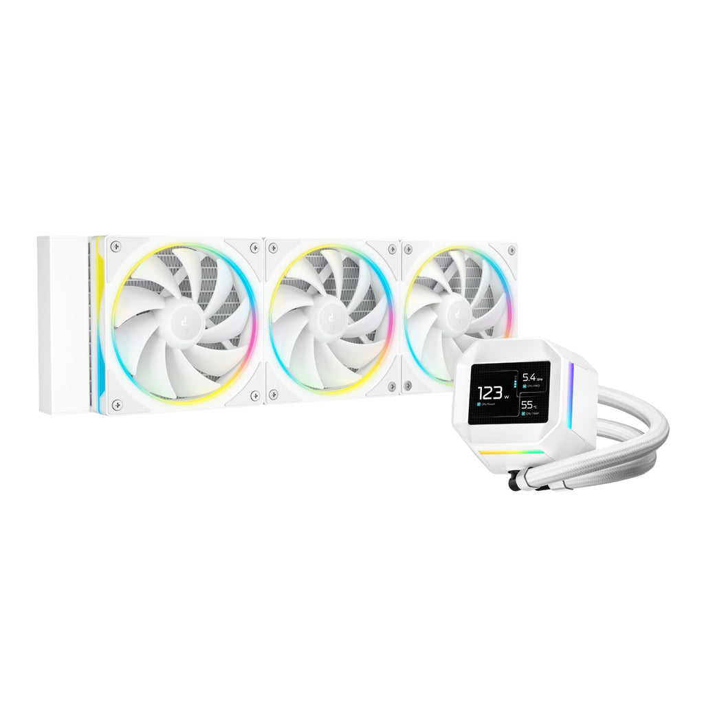 DeepCool LM360 ARGB 360mm AIO CPU Liquid Cooler - White