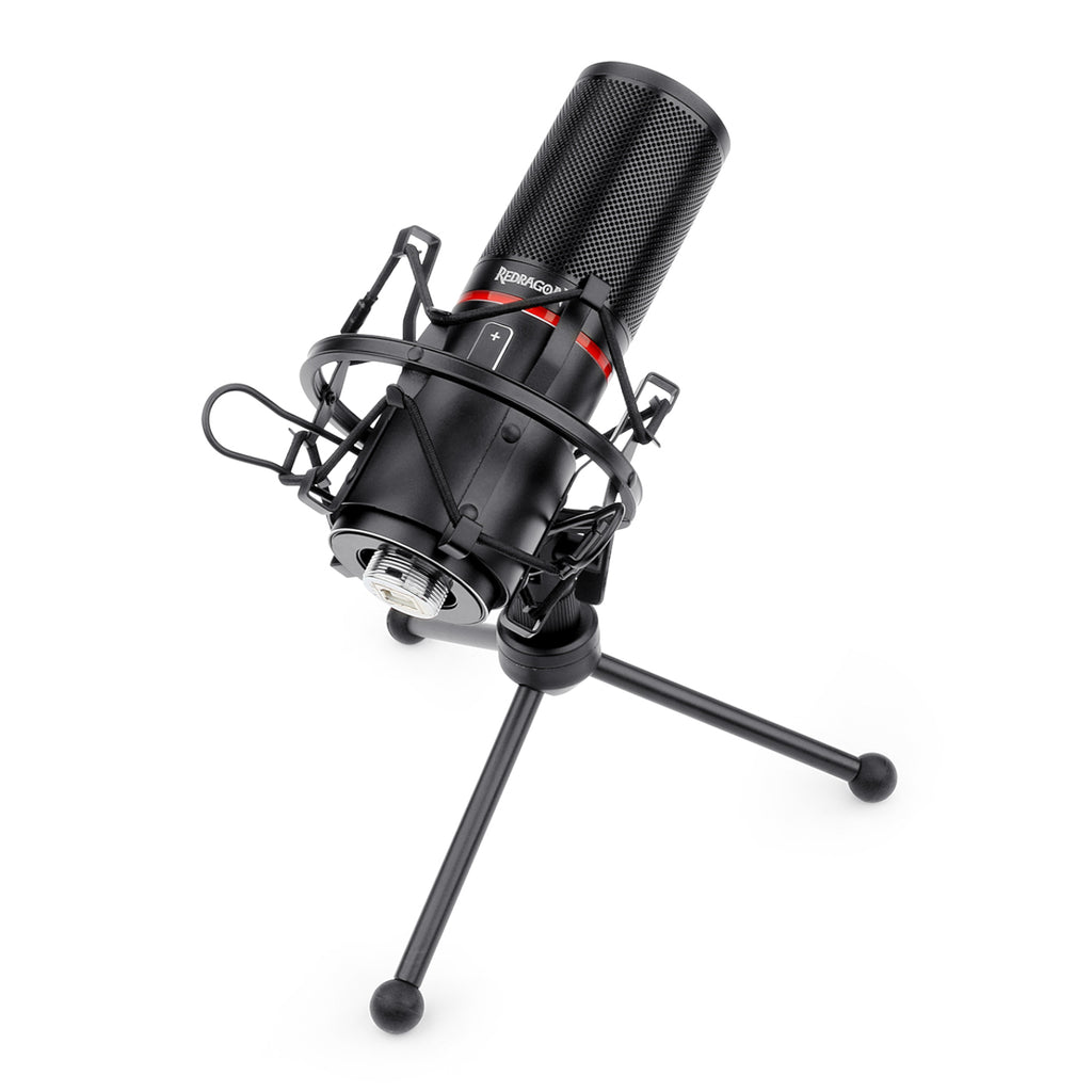 REDRAGON BLAZAR Cardioid USB Gaming Mic and Tripod - Black