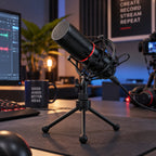 REDRAGON BLAZAR Cardioid USB Gaming Mic and Tripod - Black