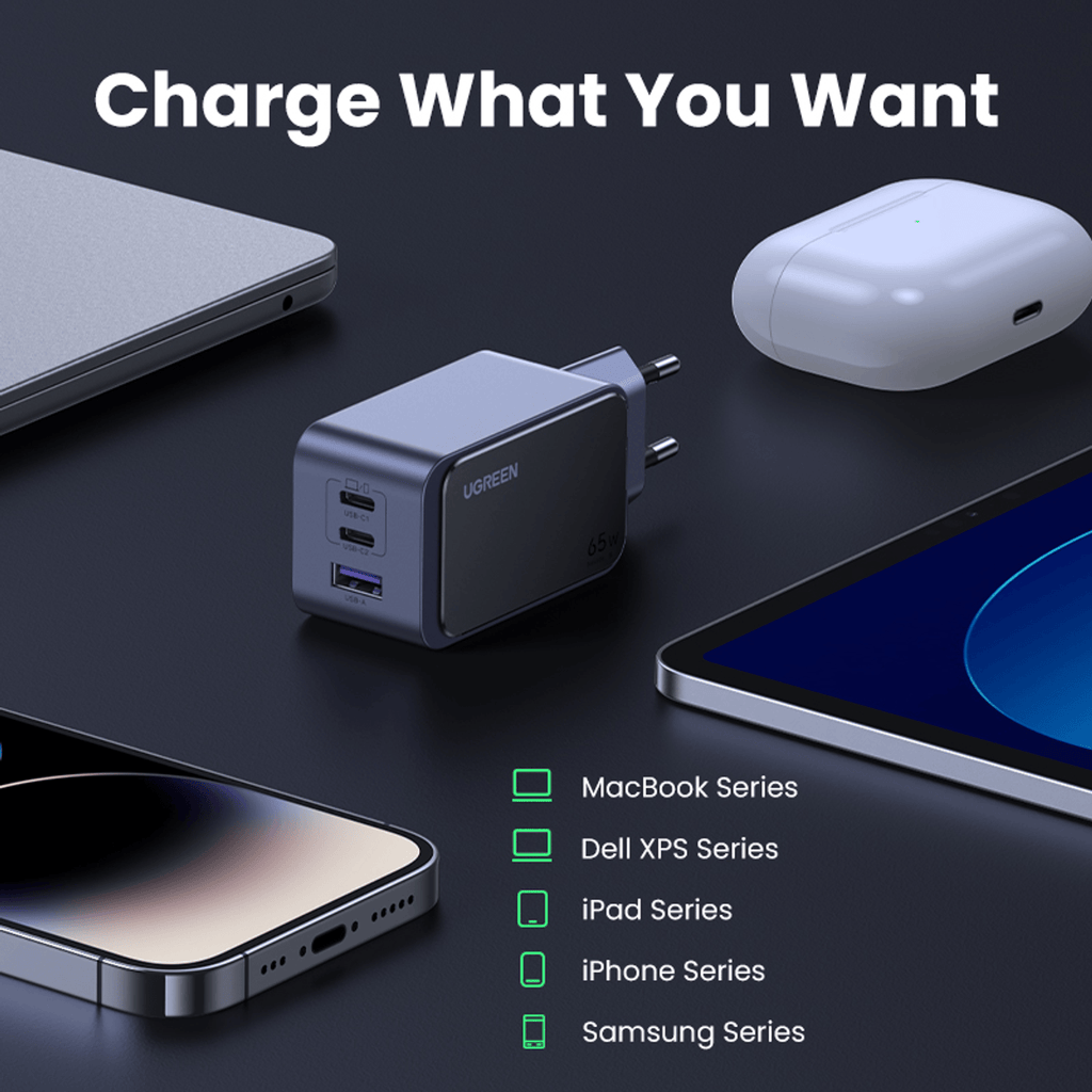 UGREEN Nexode 65W 3-Port Charger